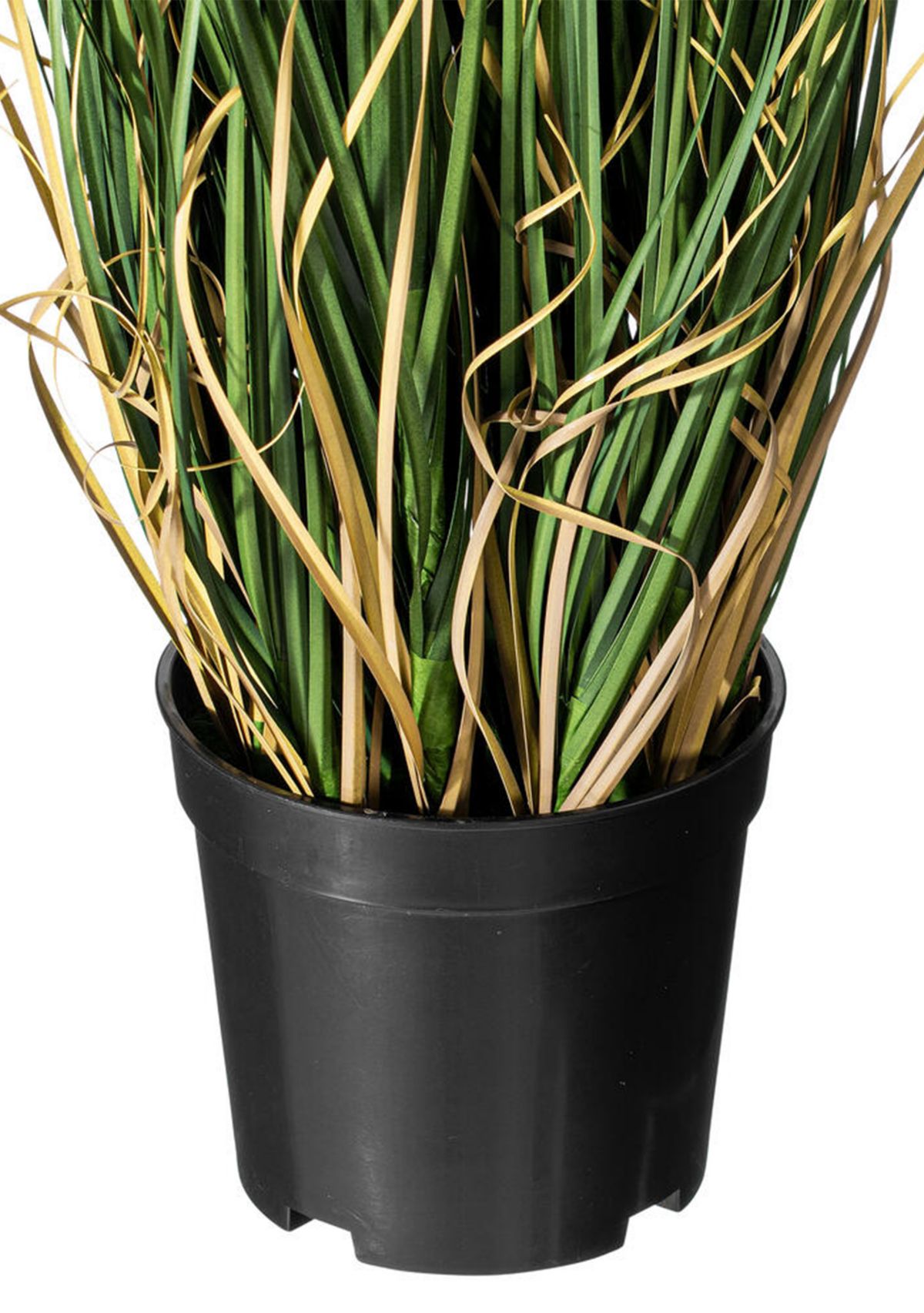 Vickerman 24" PVC Artificial Potted Green Curled Grass.