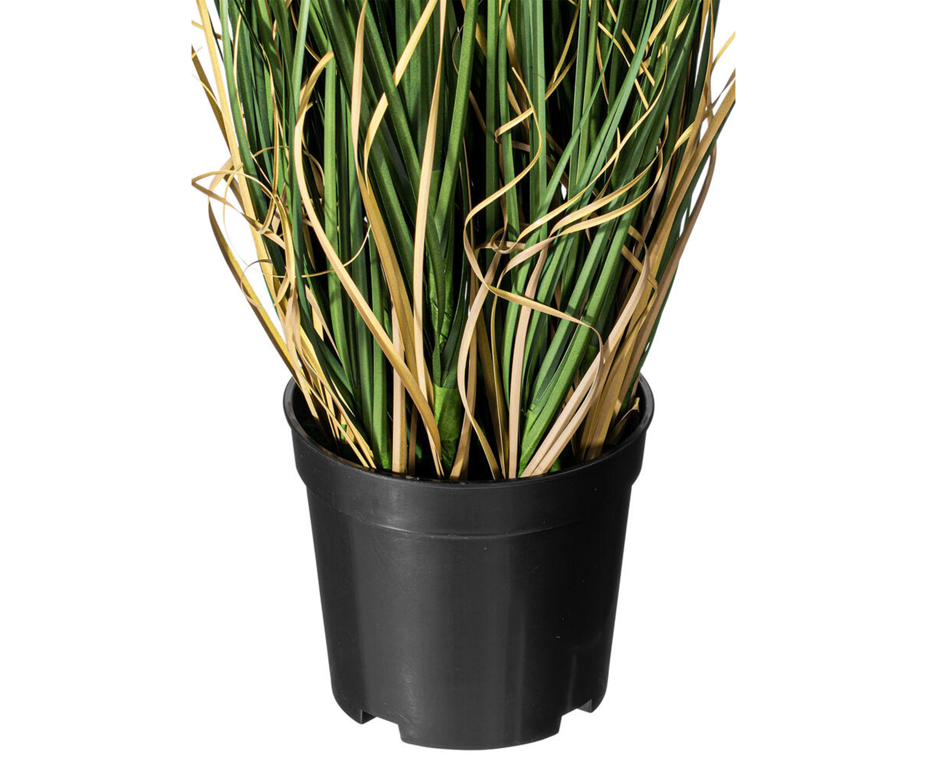 Vickerman 24" PVC Artificial Potted Green Curled Grass.