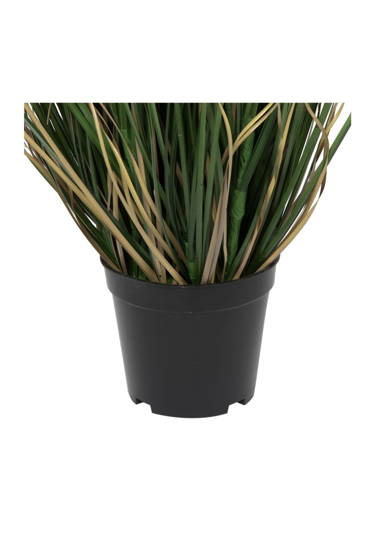 Vickerman 24" PVC Artificial Potted Green Curled Grass.