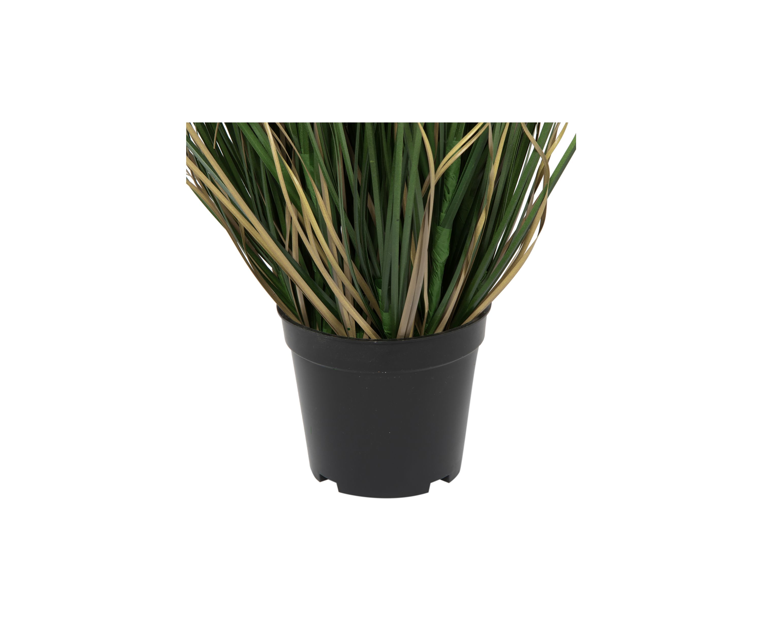 Vickerman 24" PVC Artificial Potted Green Curled Grass.