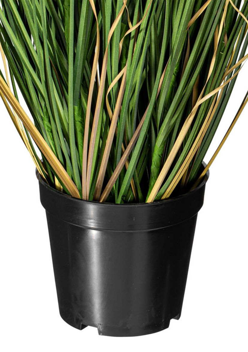Vickerman 36" PVC Artificial Potted Green Curled Grass.