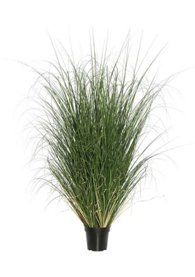 Vickerman 60" PVC Artificial Potted Green Curled Grass