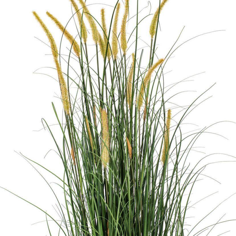 Vickerman 60" PVC Artificial Potted Green Foxtail Grass.