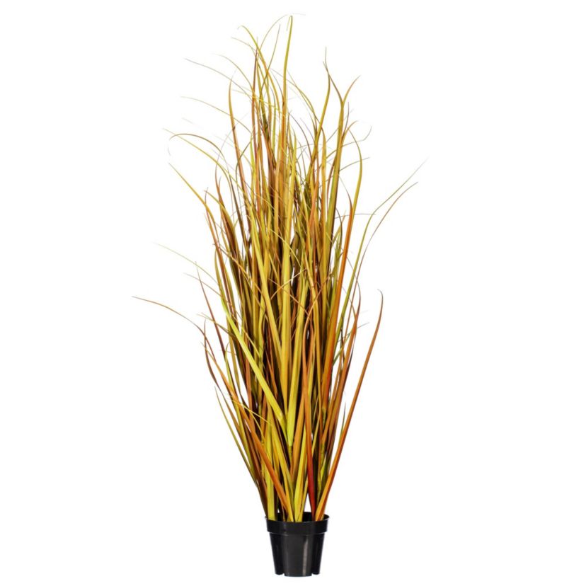 Vickerman 60" PVC Artificial Potted Mixed Brown Grass.