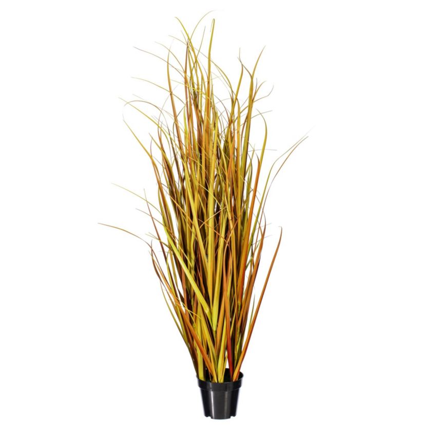 Vickerman 60" PVC Artificial Potted Mixed Brown Grass.