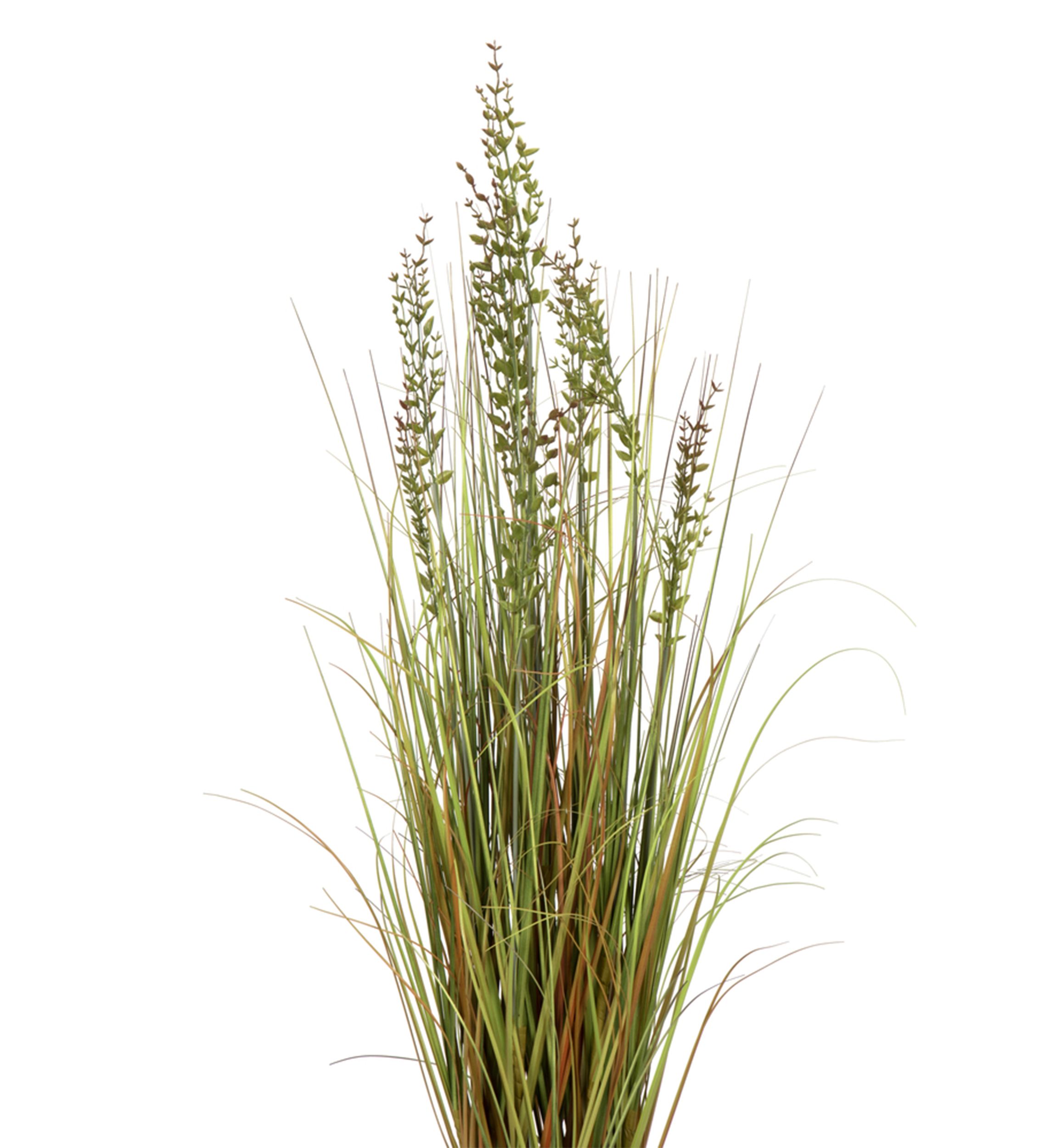 Vickerman 48" PVC Artificial Potted Green and Brown Grass and Plastic Grass.