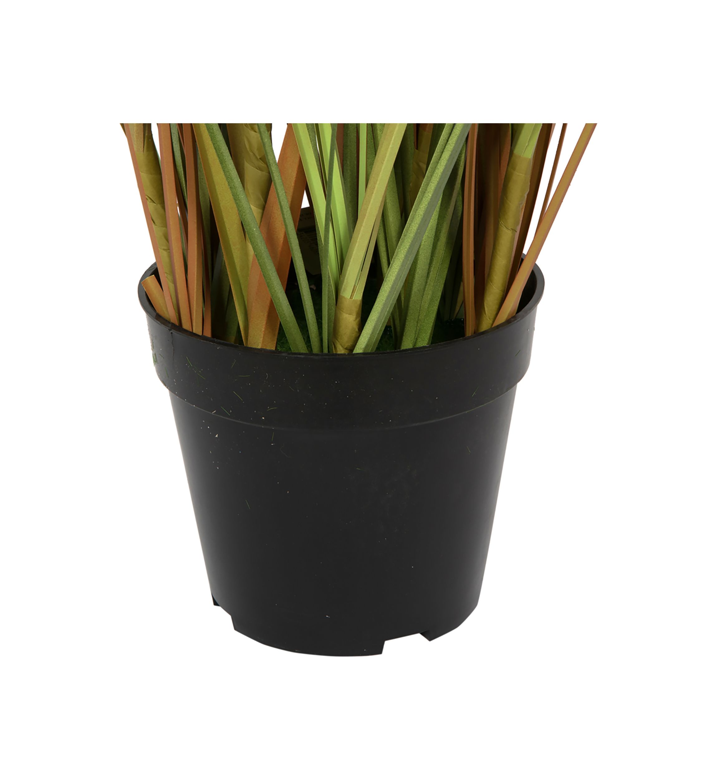 Vickerman 48" PVC Artificial Potted Green and Brown Grass and Plastic Grass.