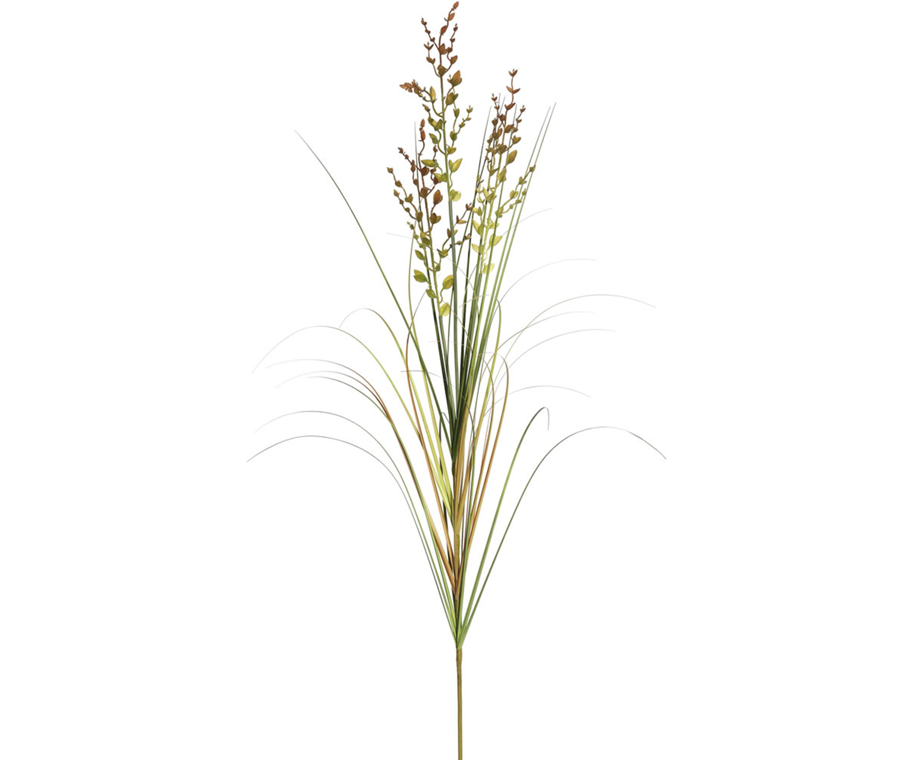 Vickerman 60" PVC Artificial Potted Green and Brown Grass and Plastic Grass.