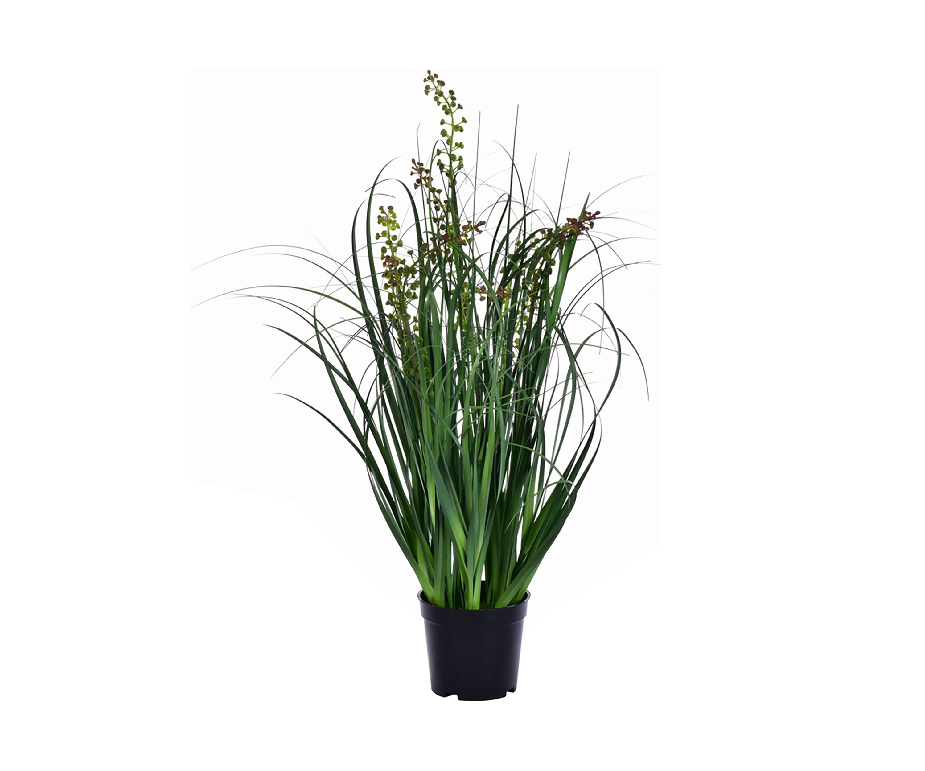Vickerman 24" PVC Artificial Potted Green Sheeps Grass and Plastic Grass.