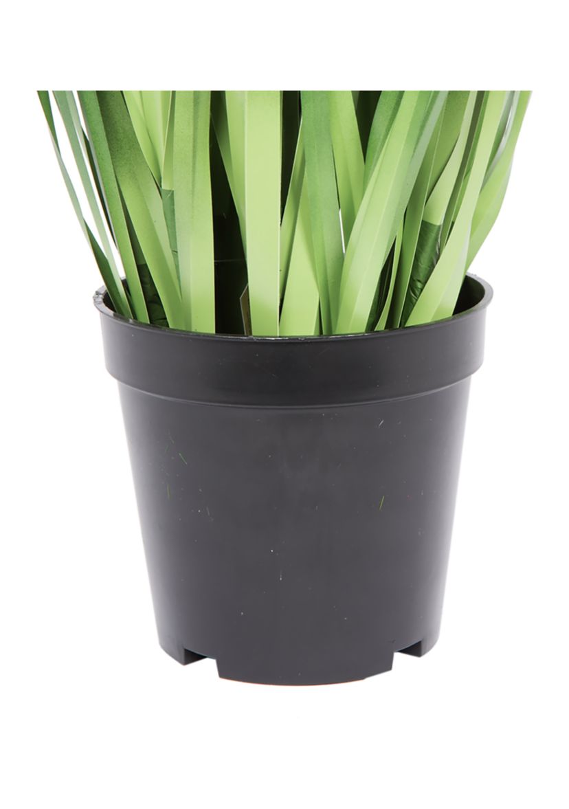 Vickerman 24" PVC Artificial Potted Green Sheeps Grass and Plastic Grass.