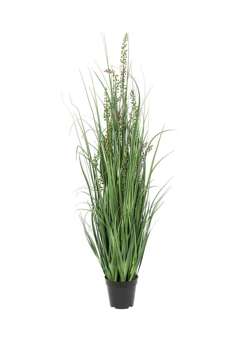 Vickerman 48" PVC Artificial Potted Green Sheeps Grass and Plastic Grass.