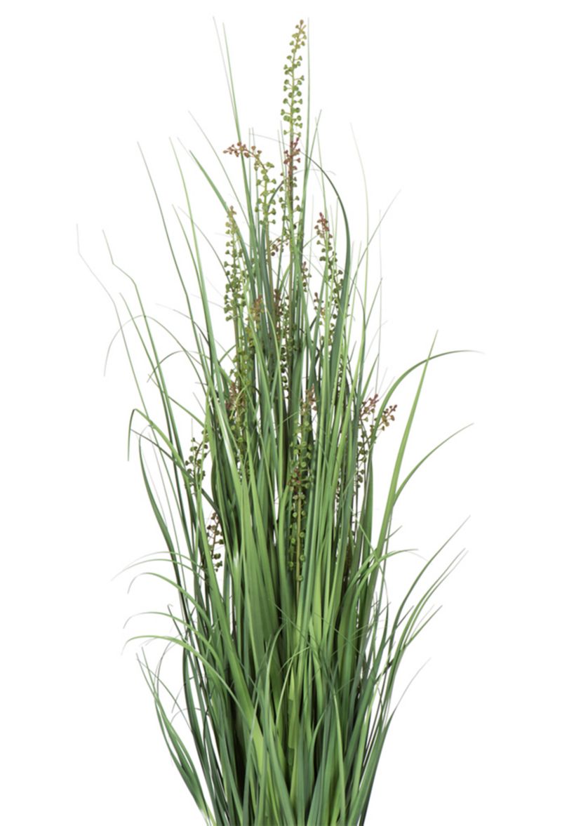 Vickerman 48" PVC Artificial Potted Green Sheeps Grass and Plastic Grass.