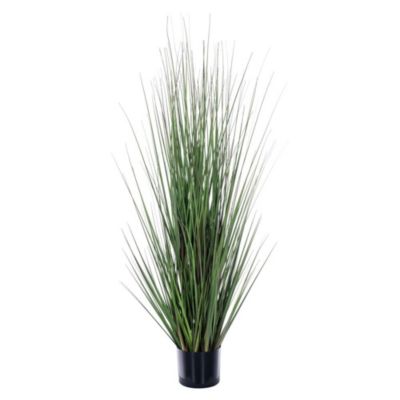 Vickerman 48" Potted Green/Burgundy Flax Grass. Elevate your home or office decor with Vickerman's 48-inch Potted Faux Grass. This artificial plant