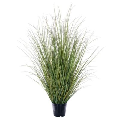 Vickerman 36" Potted Green/Brown Switchgrass. Elevate your home or office decor with Vickerman's 36-inch Potted Faux Grass. This artificial plant