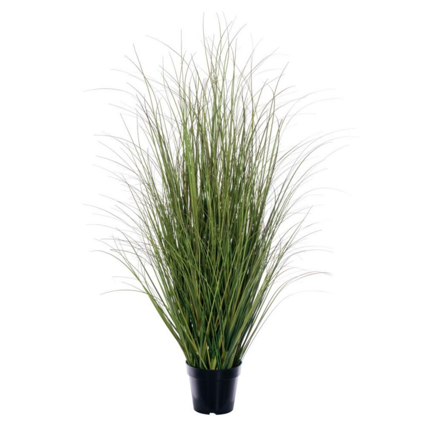 Vickerman 48" Potted Green/Brown Switchgrass. Elevate your home or office decor with Vickermans 48-inch Potted Faux Grass. This artificial plant adds a natural touch to your indoor space with its lush green grass. Ideal for those seeking to incorporate the beauty of nature into their space without the upkeep of real plants. Crafted with high-quality materials, this potted faux grass plant offers a realistic and intricate design that mimics the natural beauty of plants. Its delicate details and lifelike appearance make it a perfect addition to any room, providing an inviting and relaxing atmosphere. Recommended for indoor use, this low-maintenance artificial plant is perfect for green home decor enthusiasts who desire a touch of greenery without the hassle of plant care. This versatile faux greenery looks great in any space, whether youre decorating your living room, bedroom, or office.