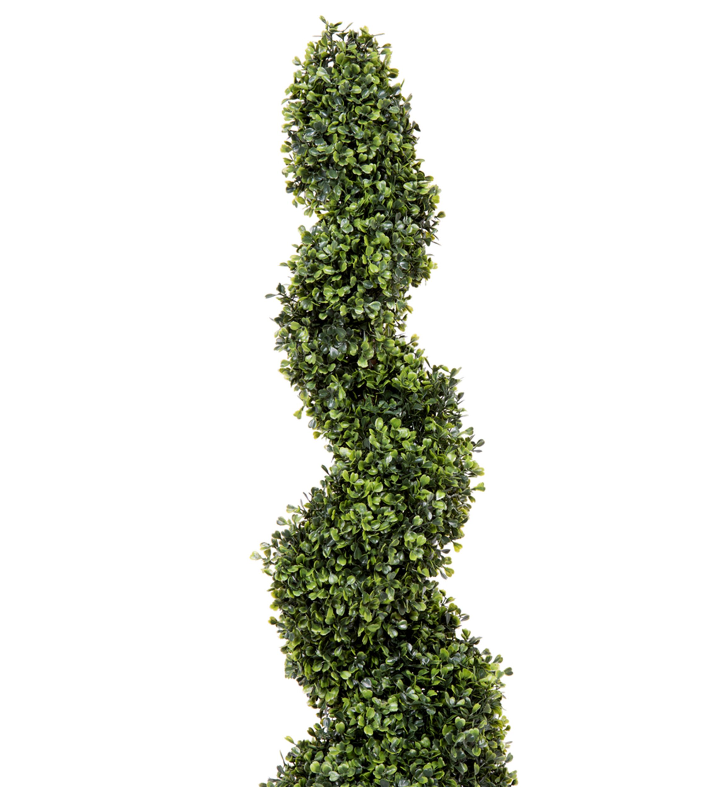 Vickerman 3 Artificial Potted Green Boxwood Spiral Tree.