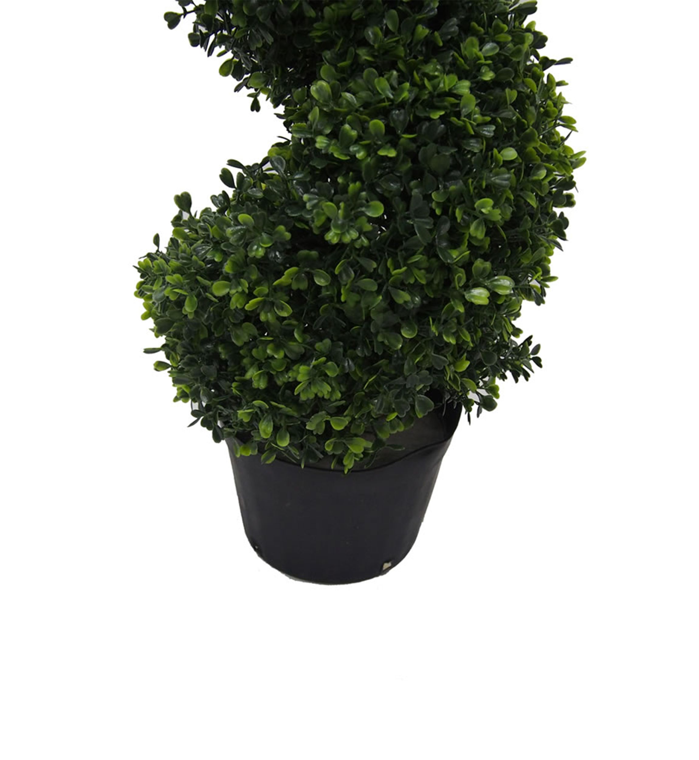 Vickerman 3 Artificial Potted Green Boxwood Spiral Tree.