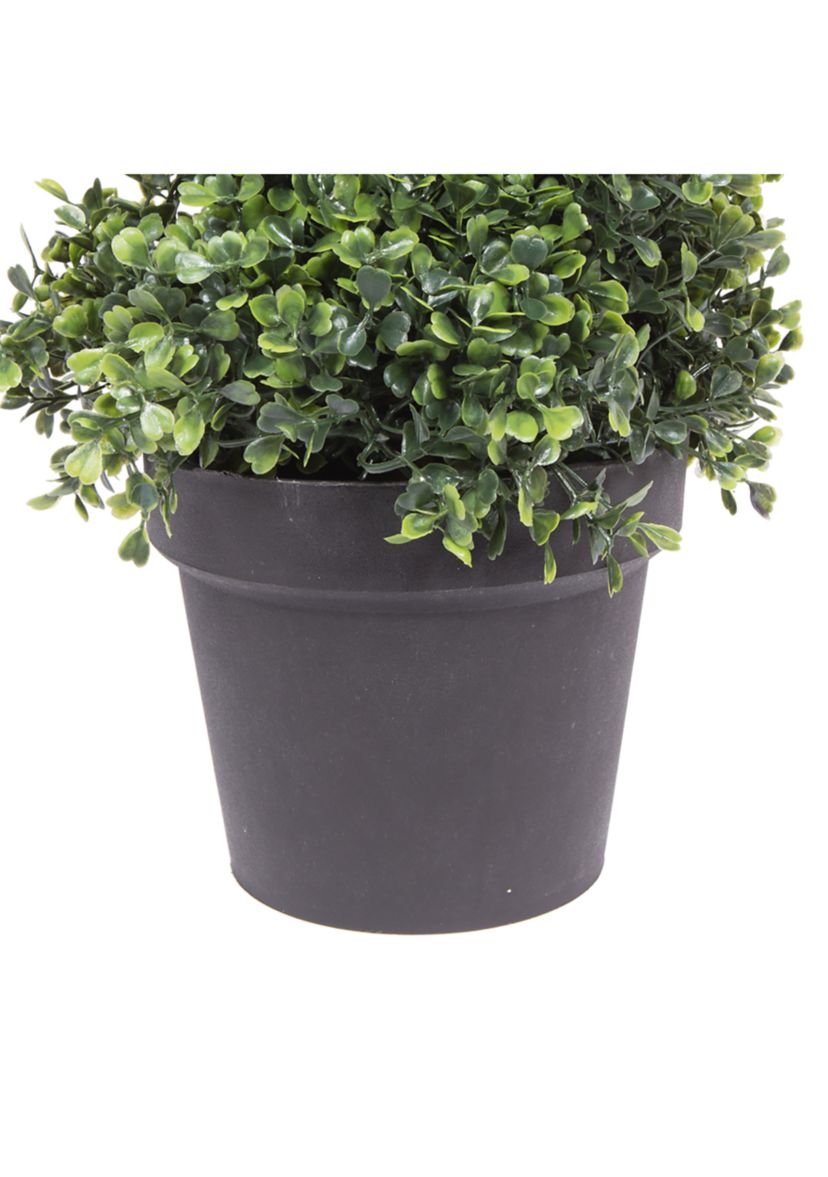 Vickerman 3 Artificial Potted Green Boxwood Spiral Tree.
