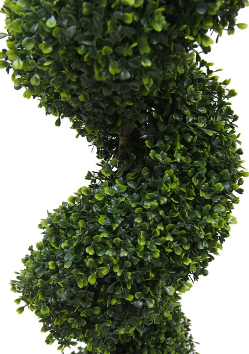 Vickerman 6 Artificial Potted Green Boxwood Spiral Tree.