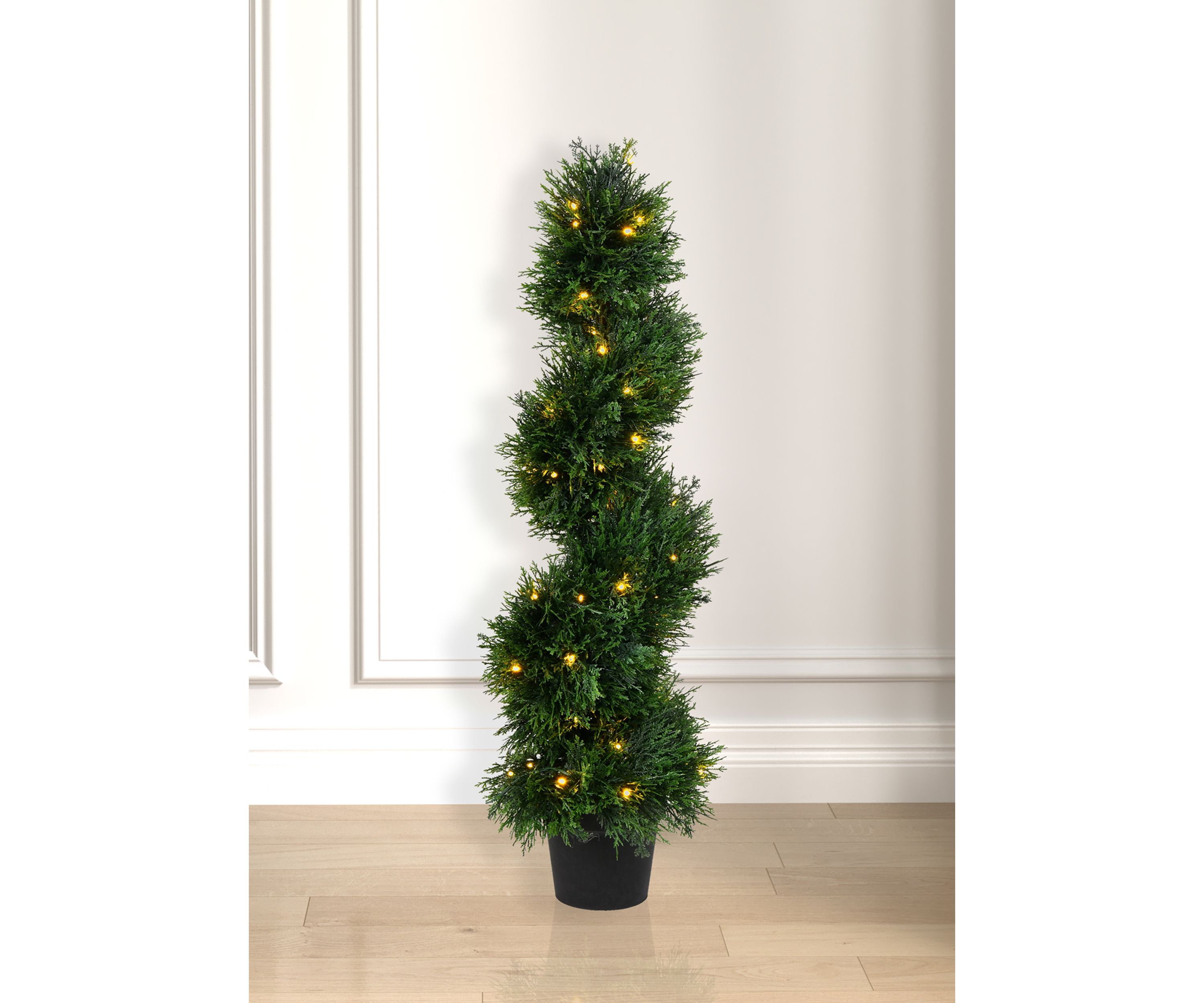 Potted Green Cedar Spiral Tree