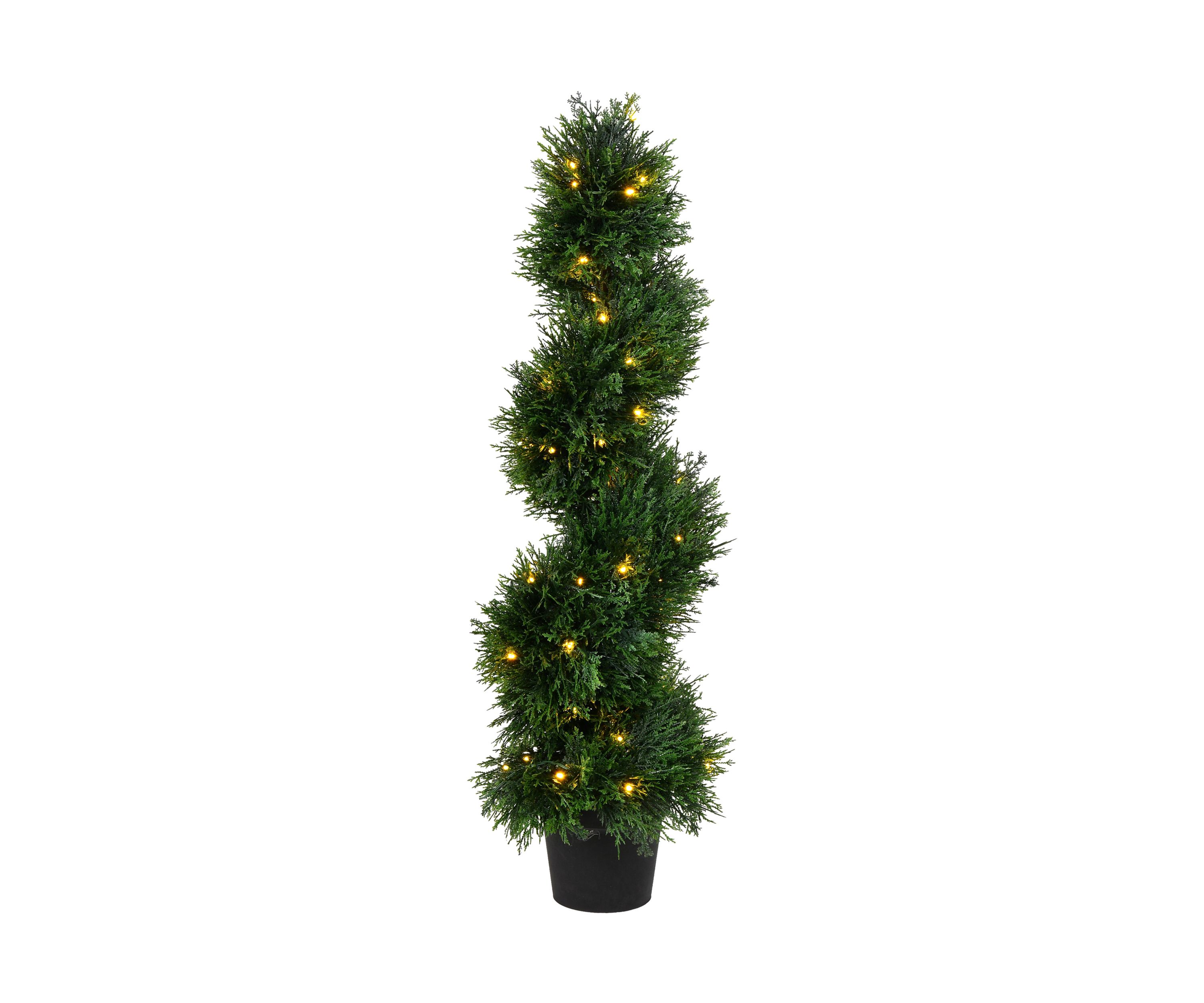 Potted Green Cedar Spiral Tree