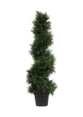 Vickerman 3' Artificial Potted Green Cedar Spiral Tree