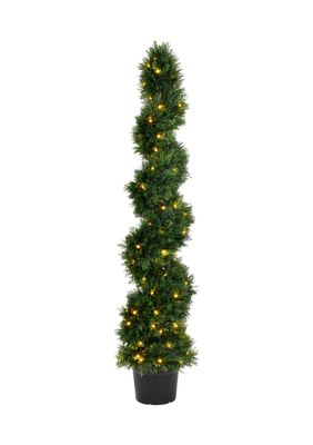 Vickerman Potted Green Cedar Spiral Tree