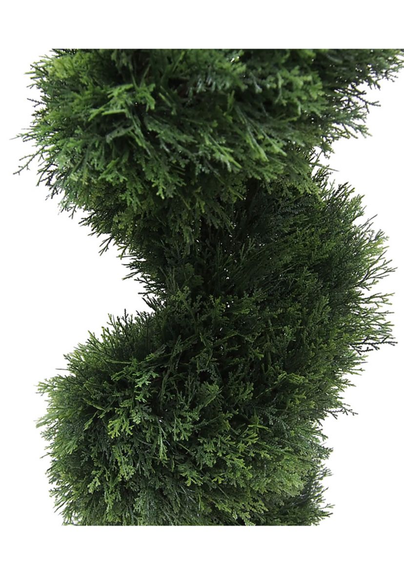 Vickerman 6 Artificial Potted Green Cedar Spiral Tree.