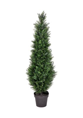 Vickerman 4' Artificial Potted Green Cedar Tree