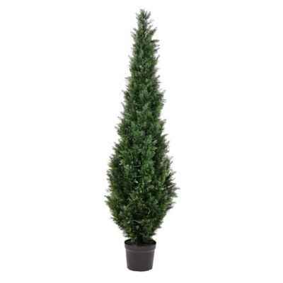 Vickerman 6' Artificial Potted Green Cedar Tree