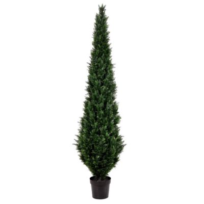 Vickerman 8' Artificial Potted Green Cedar Tree