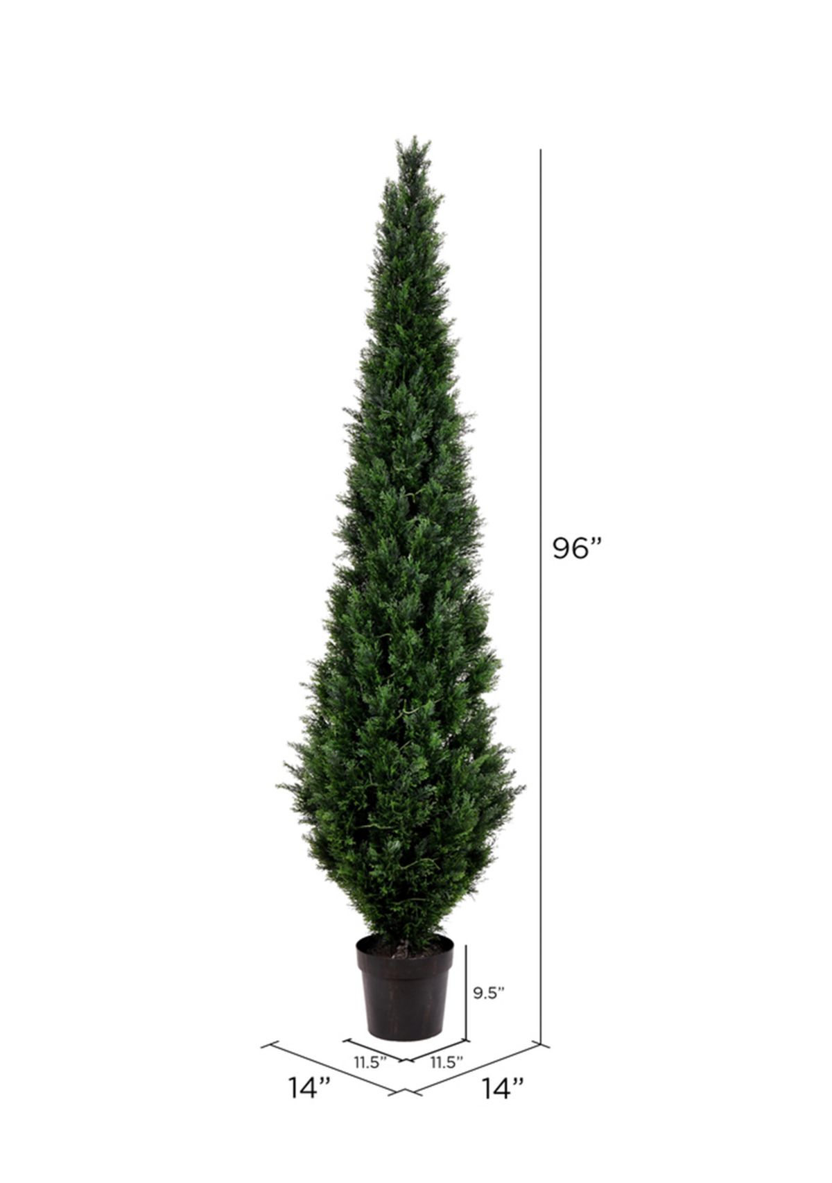 Vickerman 8 Artificial Potted Green Cedar Tree.