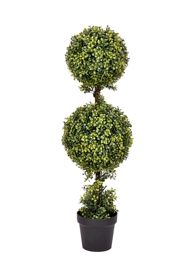 Vickerman 3 Artificial Double Ball Green Boxwood Topiary.