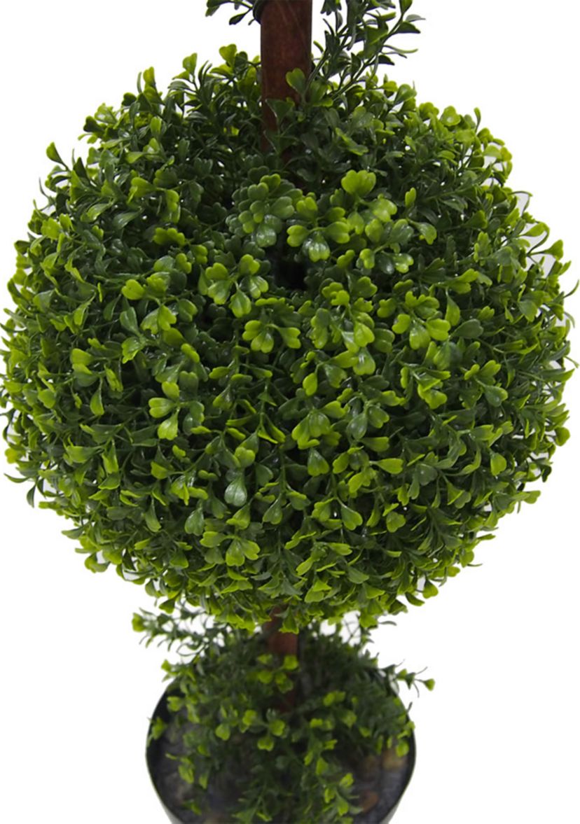 Vickerman 3 Artificial Double Ball Green Boxwood Topiary.