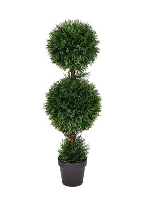 Vickerman 3' Artificial Double Ball Green Cedar Topiary