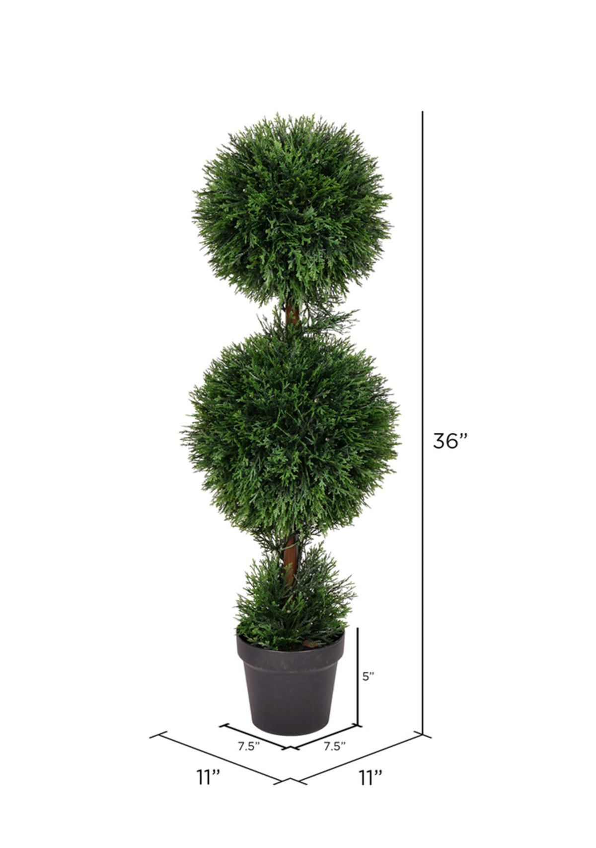 Vickerman 3 Artificial Double Ball Green Cedar Topiary.