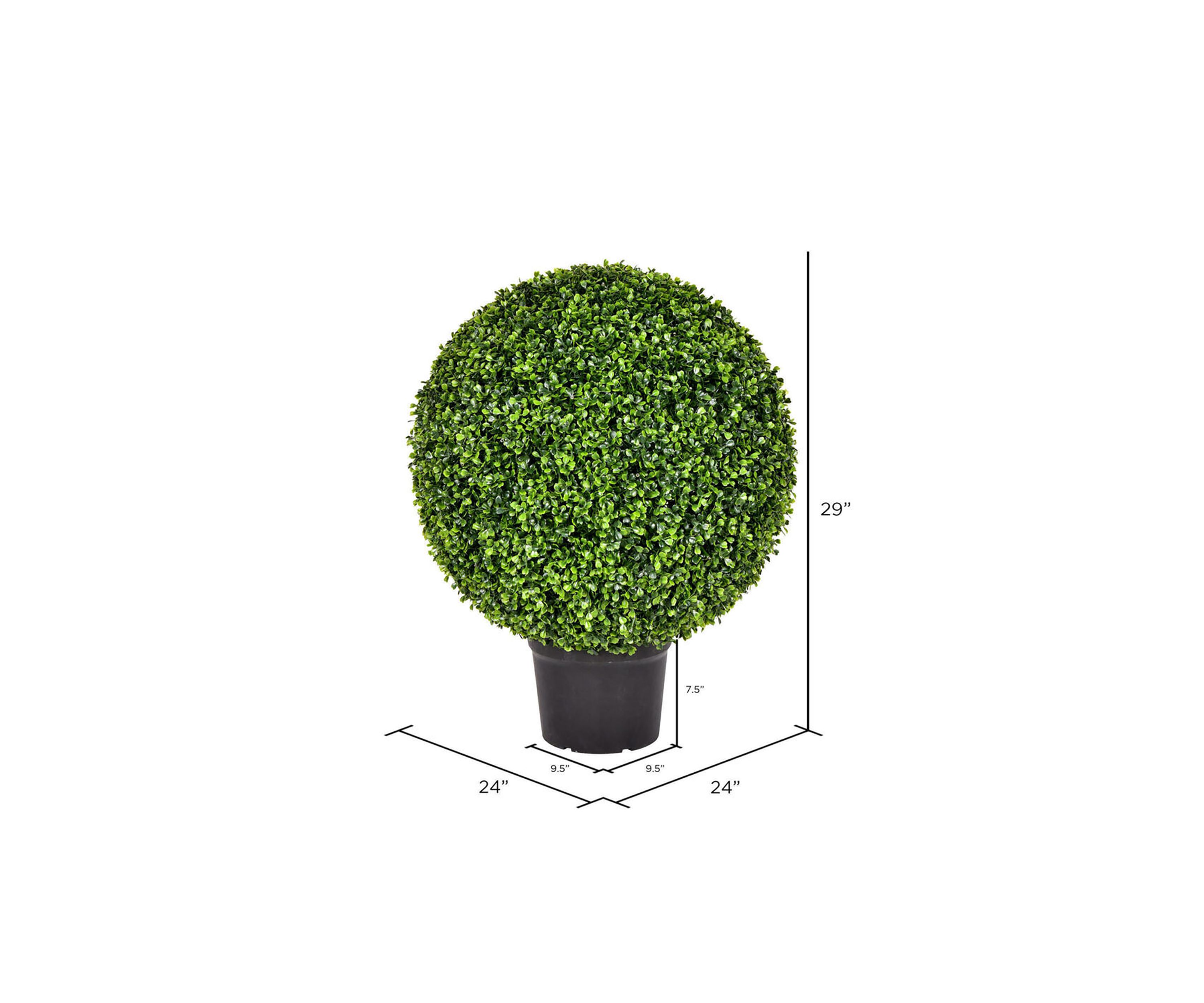 Vickerman 24" Artificial Green Boxwood Ball.