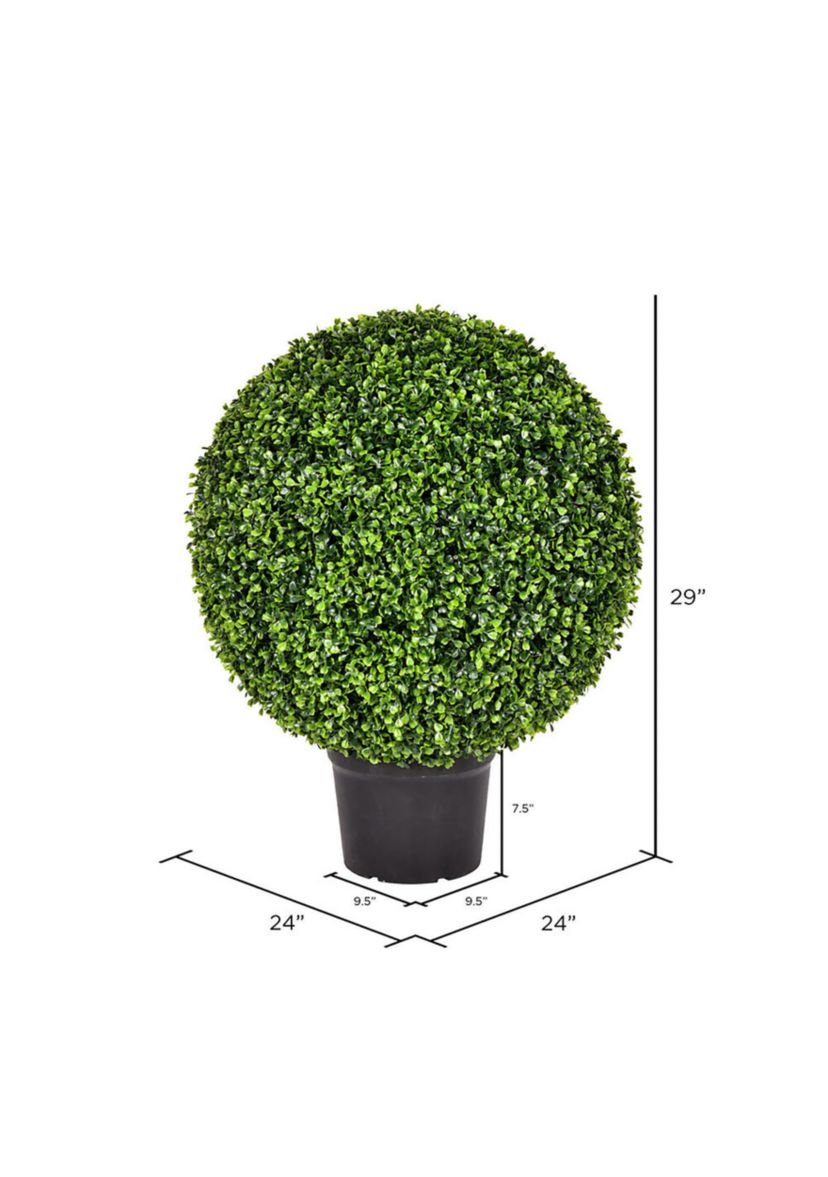 Vickerman 24" Artificial Green Boxwood Ball.