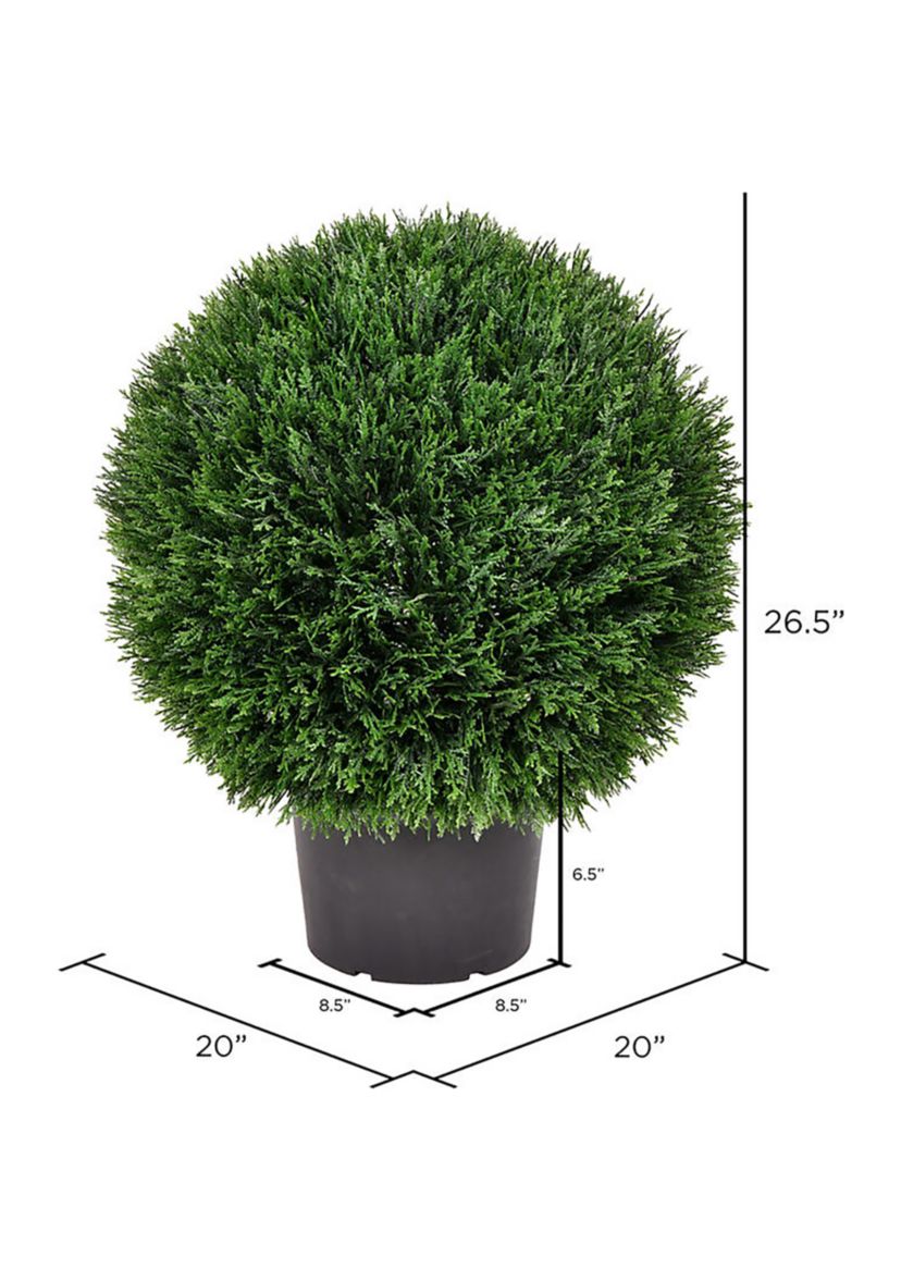 Vickerman 20" Artificial Green Cedar Ball. Ball Diameter 20"