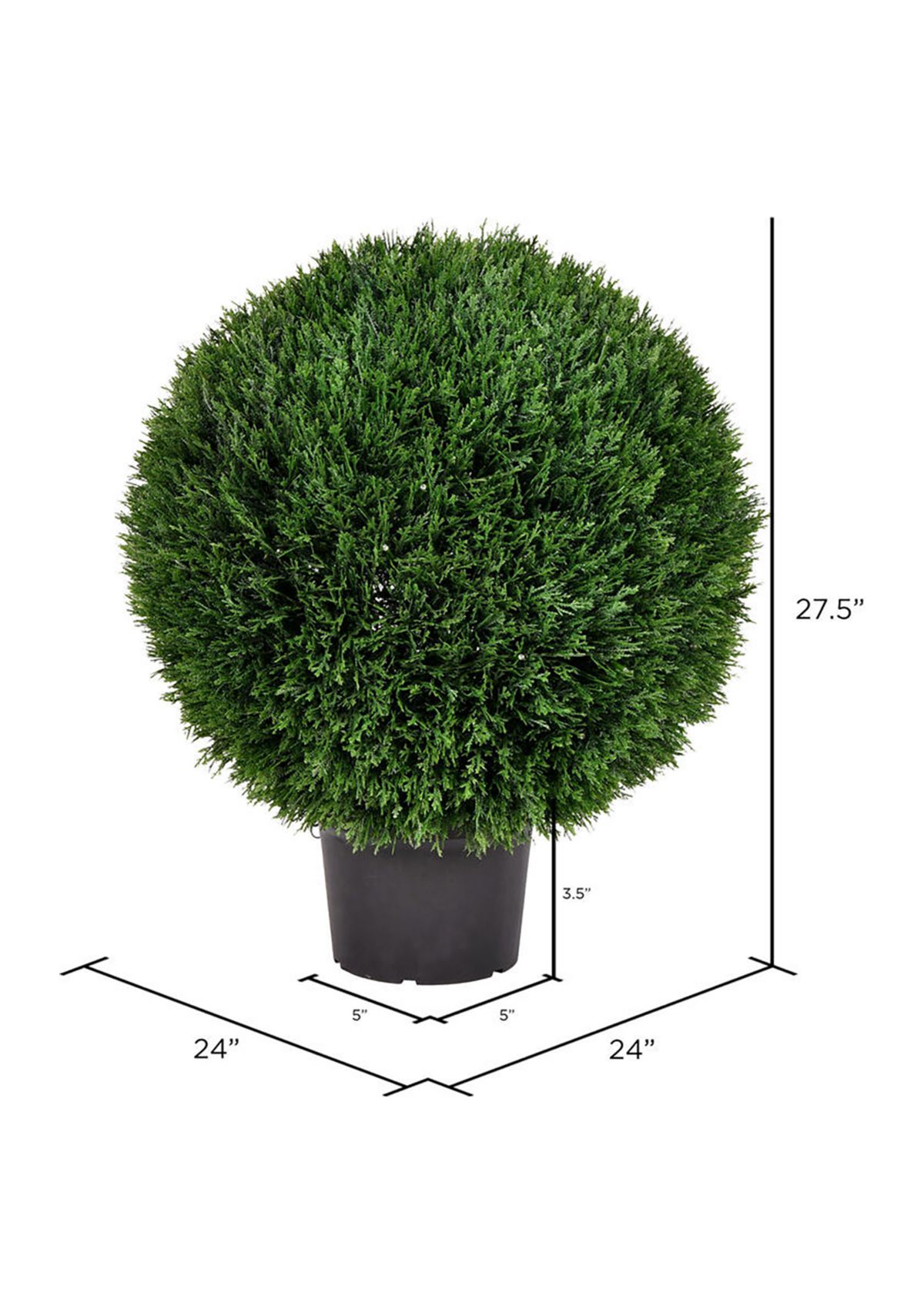Vickerman 24" Artificial Green Cedar Ball.