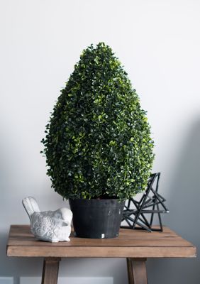 Vickerman Boxwood Teardrop Shaped Bush, Green