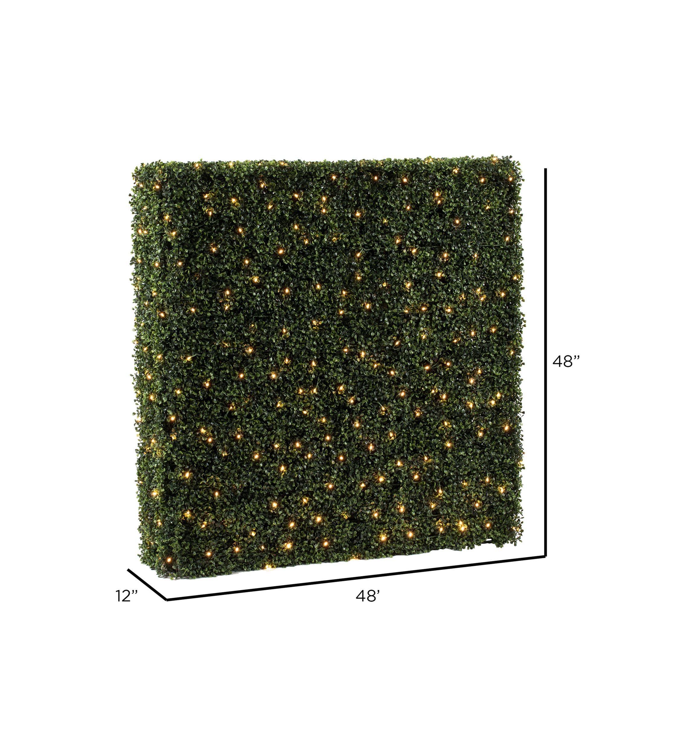 Boxwood Hedge With 400 Warm White LED Lights