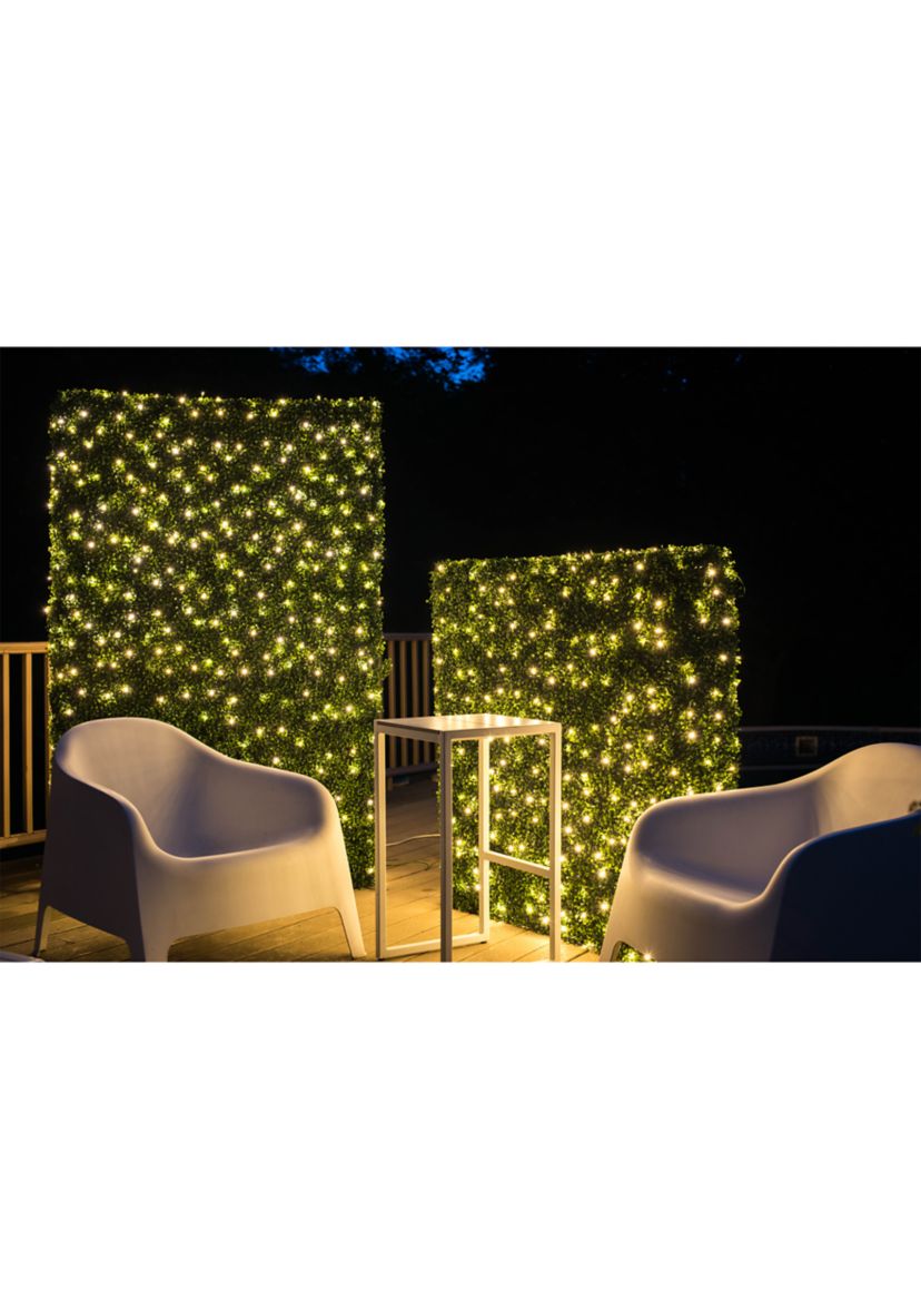 Boxwood Hedge With 400 Warm White LED Lights
