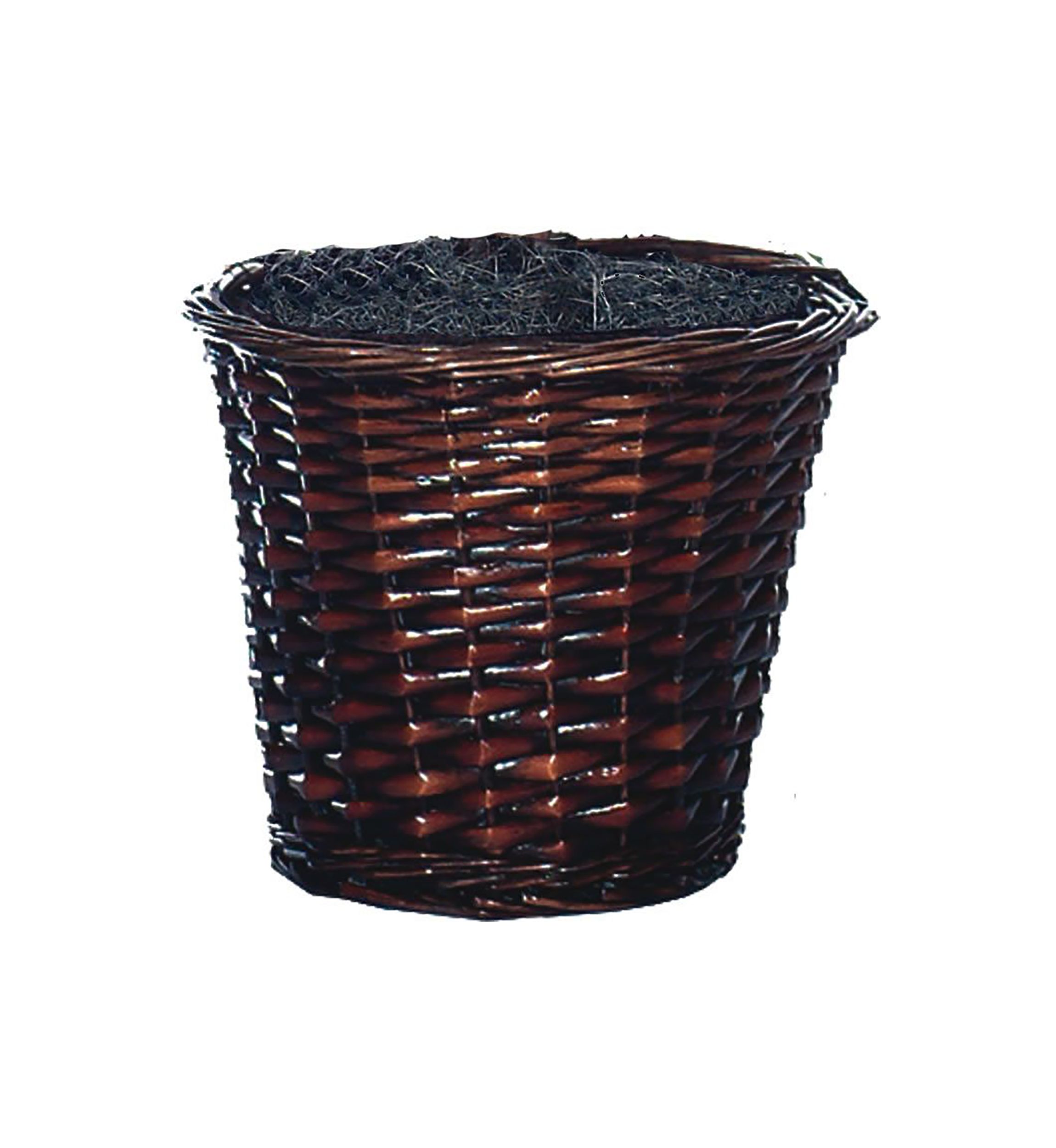 Artificial Capensia Extra Full Bush, Rattan Basket