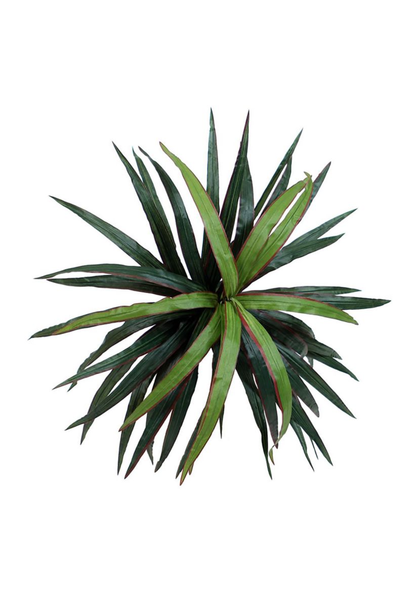 Artificial Marginata Extra Full Bush, Rattan Basket