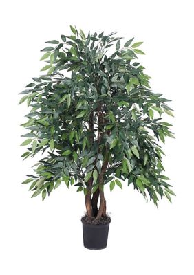 Vickerman Artificial Smilax Extra Full Bush, Plastic Pot, Green