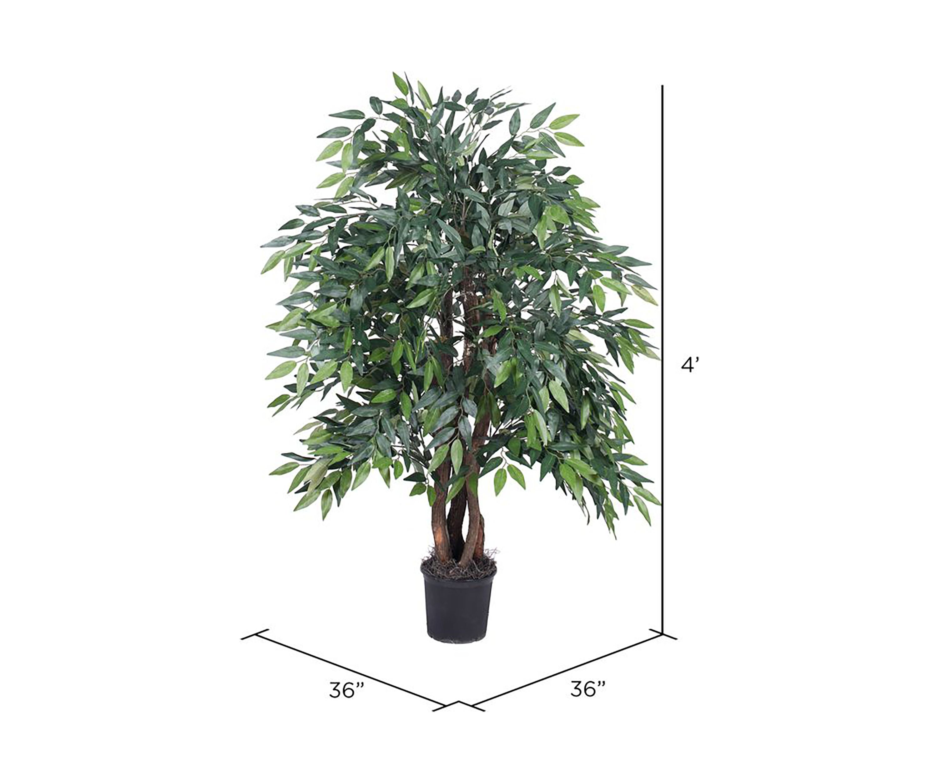 Artificial Smilax Extra Full Bush, Plastic Pot.