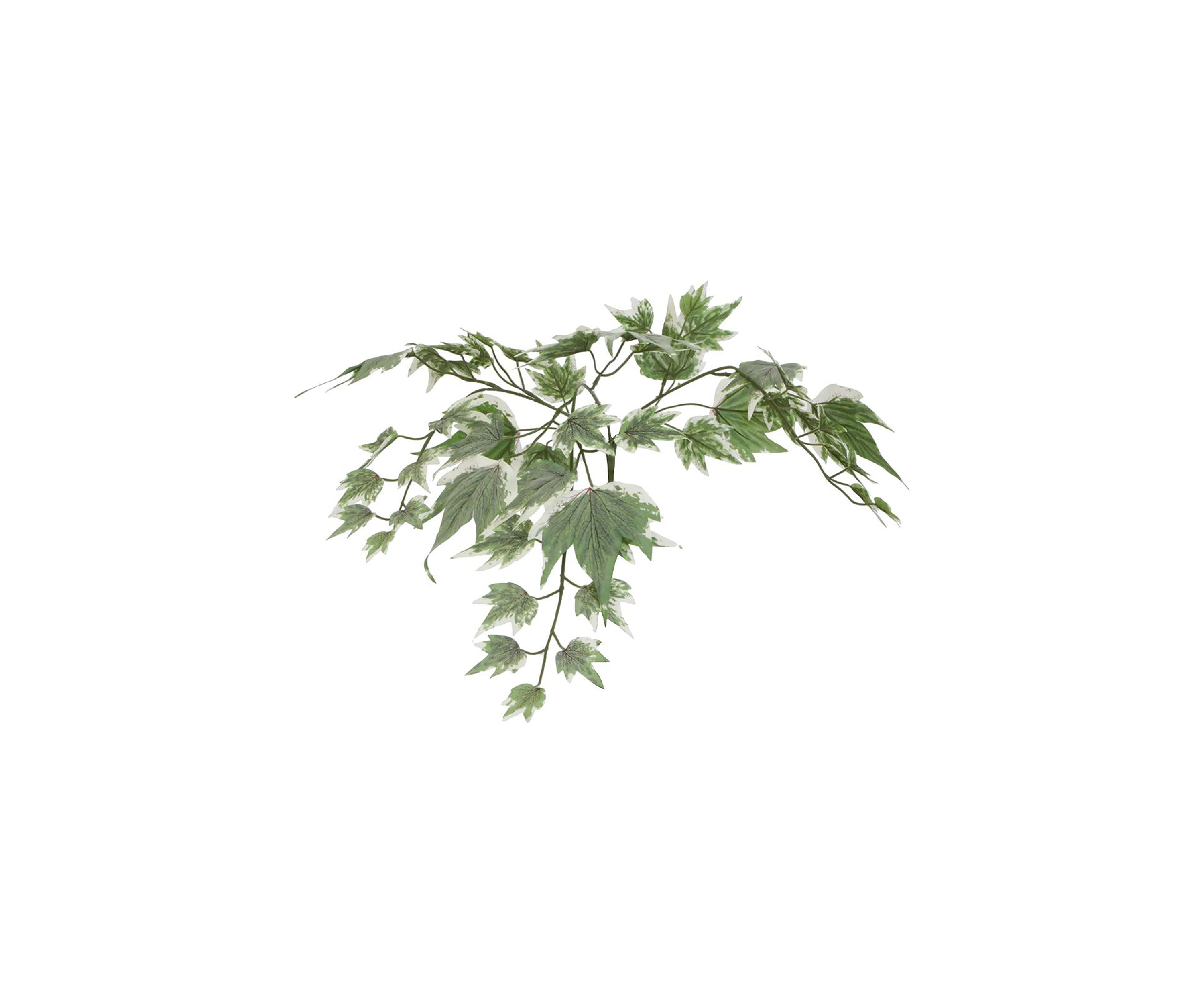 Artificial Silver Maple Extra Full Bush, Rattan Basket