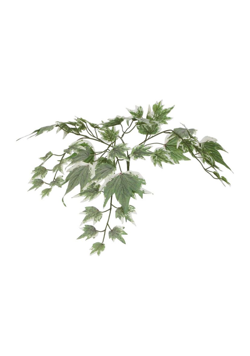 Artificial Silver Maple Extra Full Bush, Rattan Basket