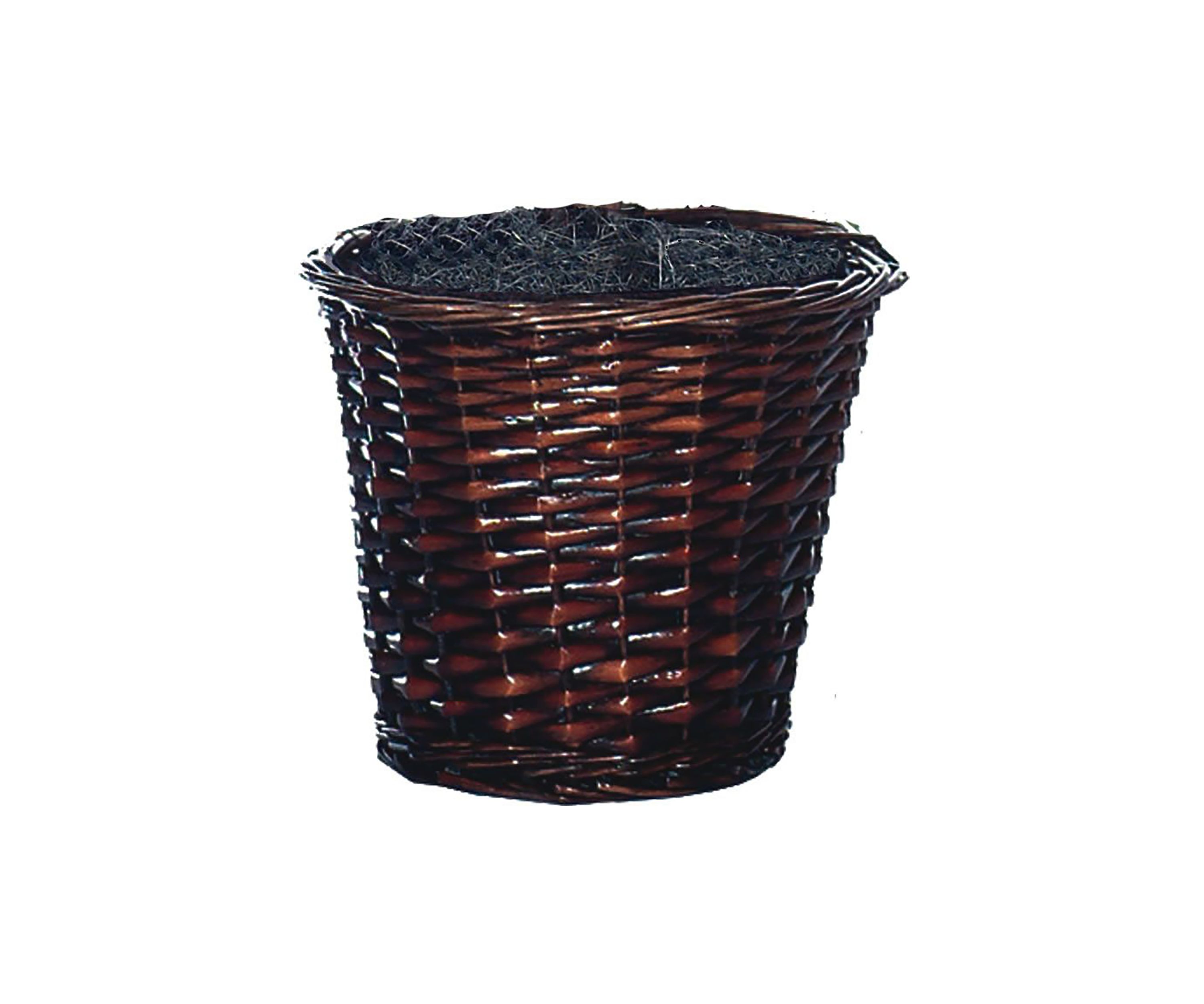 Artificial Silver Maple Extra Full Bush, Rattan Basket